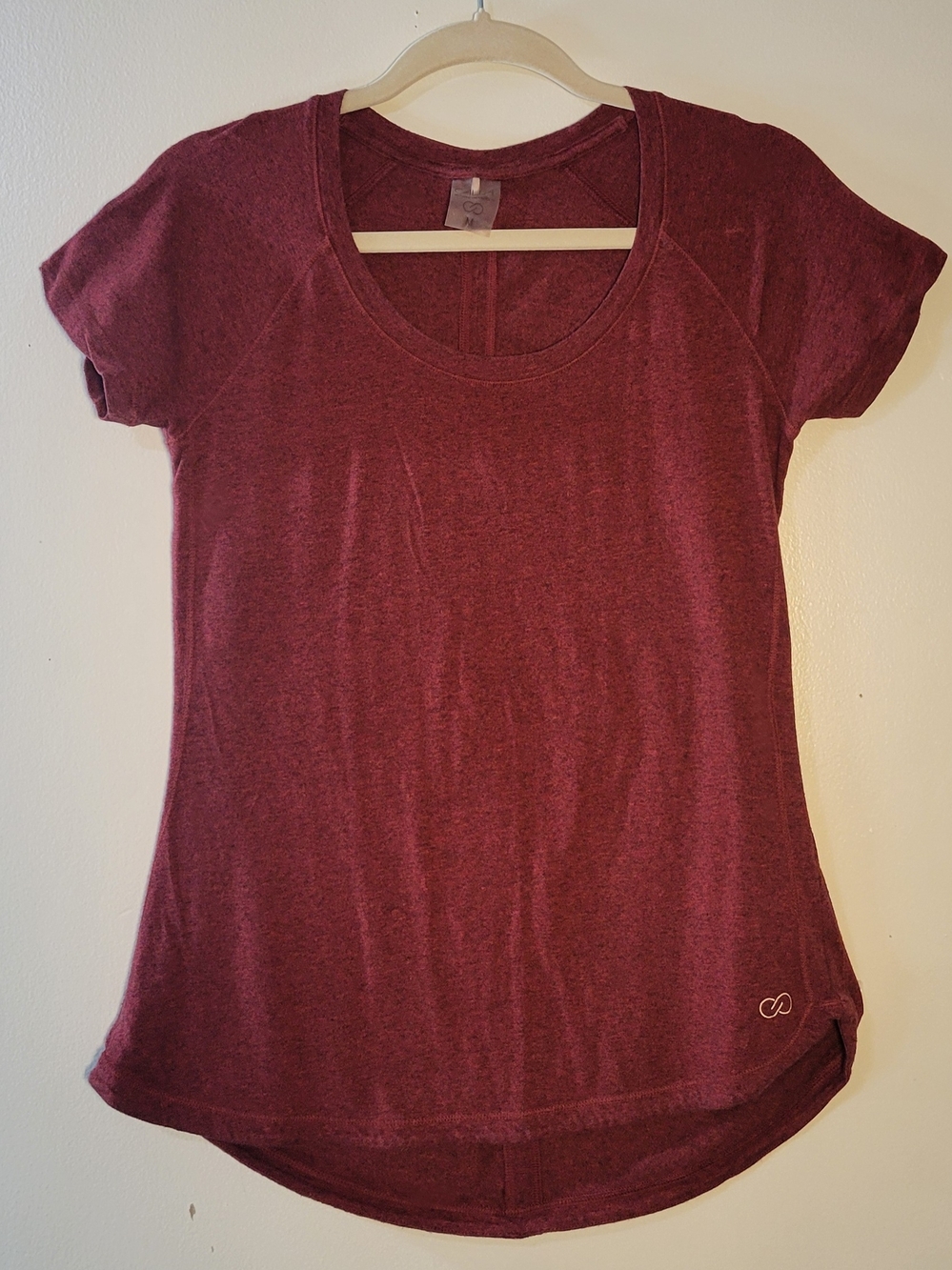 CALIA by Carrie Underwood Short Sleeve Athletic Tee - Burgundy Marled - Picture 4 of 9